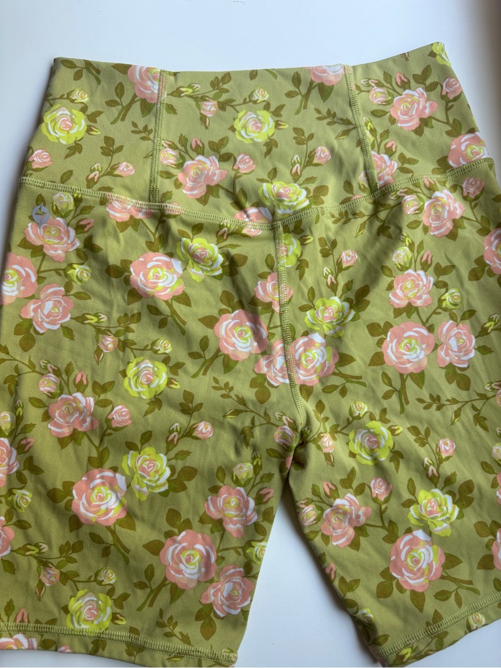 Popflex biker shorts - green with flowers - Size L - Picture 4 of 6